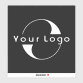 ブラックビニール正方形ビジネスロゴカーウィンドウバンパー シール (シート)