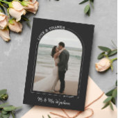 ブラックビューティフル結婚アーチフォトラブ&感謝してい サンキューカード