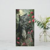 ブラックビューティー フリージア 馬 - グリーティング カード (スタンド正面)