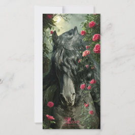 ブラックビューティー フリージア 馬 - グリーティング カード