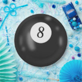 ブラックビリヤード8ボール誕生日パーティー ペーパープレート (パーティー)