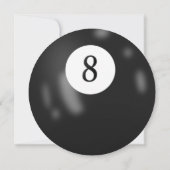 ブラックビリヤード8ボール誕生日パーティー 招待状 (裏面)