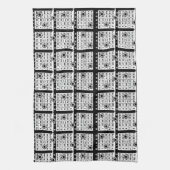 ブラックビンゴカード キッチンタオル (縦)