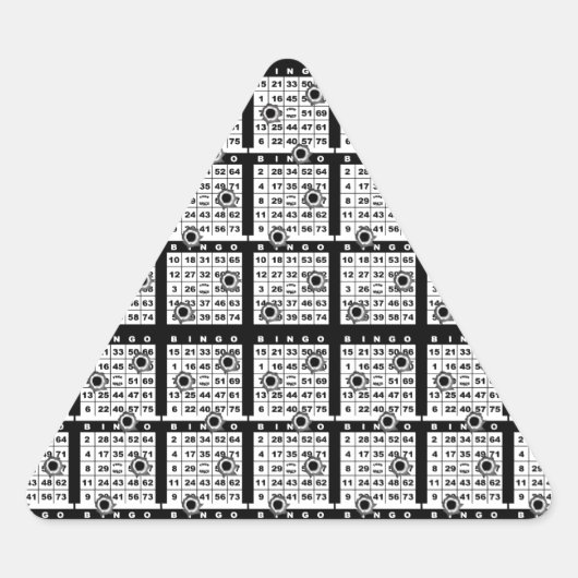 ブラックビンゴカード 三角形シール (正面)