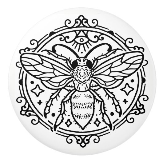 ブラックビーセラミックノブ セラミックノブ (正面)