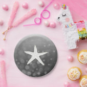 ブラックビーチをテーマにしたヒトデ紙プレート ペーパープレート (パーティー)