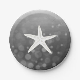 ブラックビーチをテーマにしたヒトデ紙プレート ペーパープレート