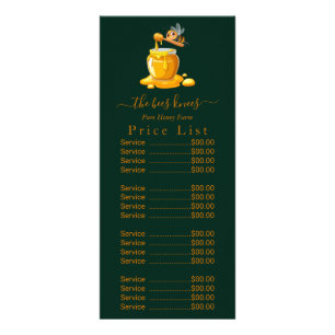 ブラックビーハニーラベル メタリックゴールド テキスト ラックカード