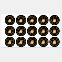 ブラックビーハニー ラベル メタリックゴールド テキスト