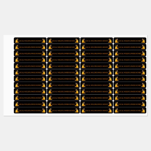 ブラックビーハニー ラベル メタリックゴールド テキスト (シート)
