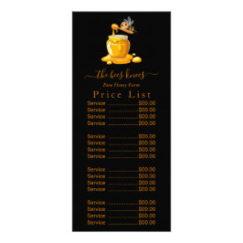 ブラックビーハニー ラベル メタリックゴールド テキスト ラックカード