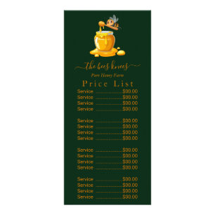 ブラックビーハニー ラベル メタリックゴールド テキスト ラックカード