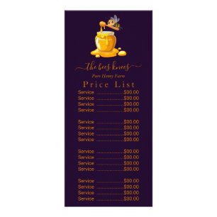 ブラックビーハニー ラベル メタリックゴールド テキスト ラックカード