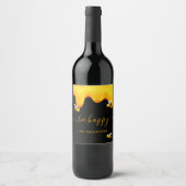 ブラックビー ハッピー バンブルビー スイート ハニー モノグラム ワインラベル (正面)