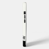 ブラックピアノとホワイトピアノの鍵ミュージックノートモノグラムの Case-Mate iPhoneケース (裏面 / 左)
