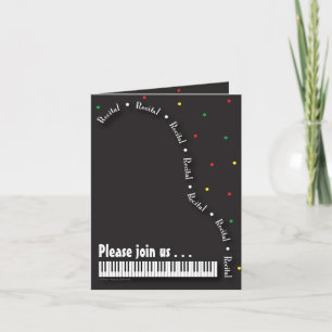 ブラックピアノリサイタル招待状 招待状