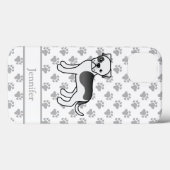 ブラックピエバルアメリカンのブルドッグ漫画の犬と名前 Case-Mate iPhoneケース (裏面 (横))