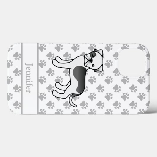 ブラックピエバルアメリカンのブルドッグ漫画の犬と名前 Case-Mate iPhoneケース (裏面 (横))