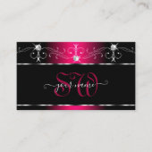 ブラックピエレガントックスパー華美クルジュエリーイニシャル 名刺 (正面)
