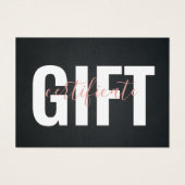 ブラックピエレガントックビジネスのギフト券 (正面)