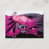 ブラックピエレガントックピーコックジュエルホワイトパール 名刺 (裏面)