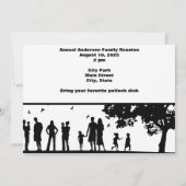 ブラックピクニックグラフィックファミリー懇親会 | ファミリ名 招待状 (裏面)