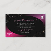 ブラックピスタイリッシュンクグリッタースターズダイアモンズモノグラム 名刺 (裏面)