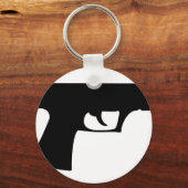 ブラックピストル – 銃 キーホルダー (正面)