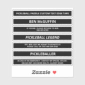 ブラックピックボールパドルエッジテープ名前をカスタムする氷 シール (シート)