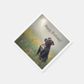 ブラックピットブル誕生日紙ナプキンス スタンダードカクテルナプキン (角)