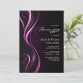 ブラックピモダンンク引っ越し祝いパーティーパーティー 招待状 (スタンド正面)