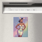 ブラックピンアップイースターバニーの耳 マグネット (インサイチュ (食洗機))