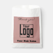 ブラックピンクありがとう!ロゴ会社名紙バッグ フェイバーバッグ (正面)