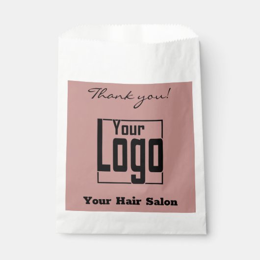 ブラックピンクありがとう！ロゴ会社名紙バッグ フェイバーバッグ (正面)