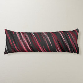 ブラックピンクとグレーのストリーク ボディピロー