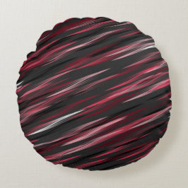 ブラックピンクとグレーのストリーク ラウンドクッション