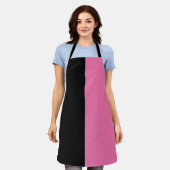 ブラックピンクのカスタマイズ エプロン (着用した状態)