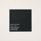 ブラックピンクのフローラ筆記用イヤリング表示カード (裏面)