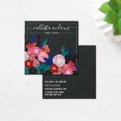 ブラックピンクのフローラ筆記用イヤリング表示カード (デスク)