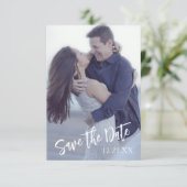 ブラックピンクの写真 花のウェディング・セーブ・ザ・デートカード 出欠カード (スタンド正面)