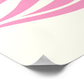 ブラックピンクの孔雀とさくらんぼの花のポスター ポスター (角)