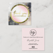 ブラックピンクの濃いインクをご購入いただき、ありがとうございます スクエア名刺 (正面/裏面)