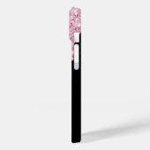 ブラックピンクの花グリッターの乾燥名 Case-Mate iPhoneケース (裏面 / 左)