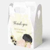 ブラックピンクの花金ゴールド結婚植物学 フェイバーボックス (オープン)