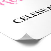 ブラックピンクの退職カスタムパーティー18x24 ポスター (角)