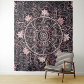 ブラックピンクアイマンダラ タペストリー (インサイチュ)