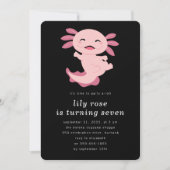 ブラックピンクアクソロトルバースデーパーティー 招待状 (正面)