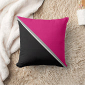 ブラックピンクアクリルバーラップブロック絵画ズ クッション (ブランケット)