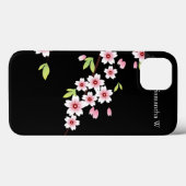 ブラックピンクアンドグリーンさくらんぼブロッサム桜 Case-Mate iPhoneケース (裏面 (横))