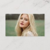 ブラックピンクウォーターカラーソーシャルメディア写真とロゴ 名刺 (裏面)